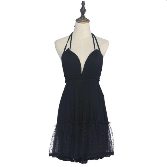 Boho 100 Degree Mini Dress With Tiered Netting - Picture 5 of 6